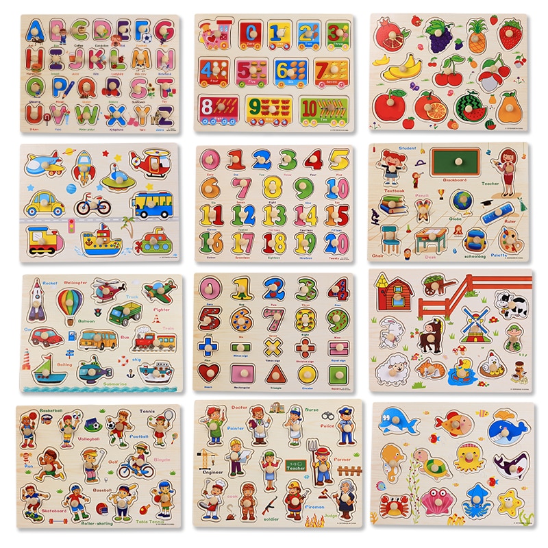 Wooden Baby Toys Puzzle Board Set